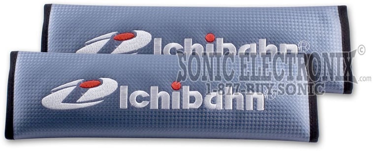 Ichibahn 9013811 Gray Weave Seat Belt Pads (Pair) Image 1