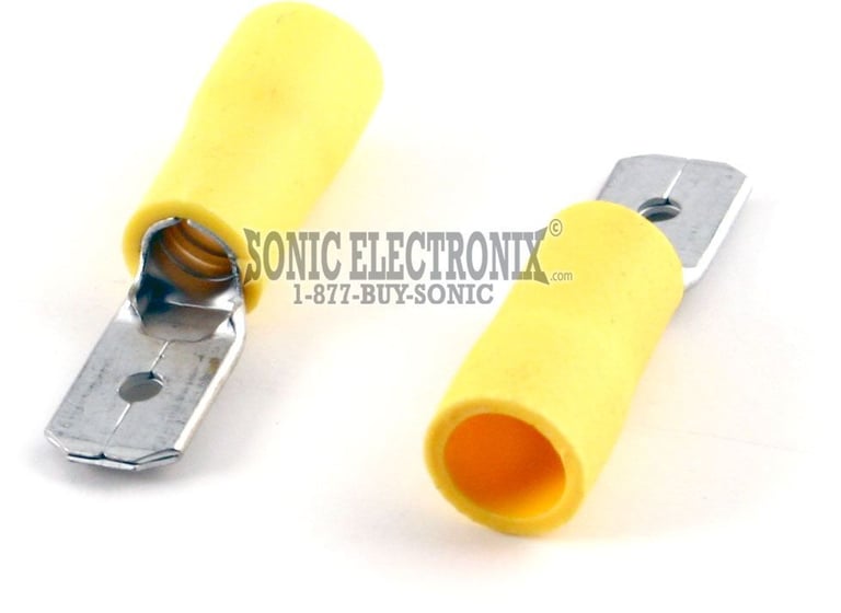 Quick Disconnect Male 100 Pack 12-10 Gauge Yellow Image 1