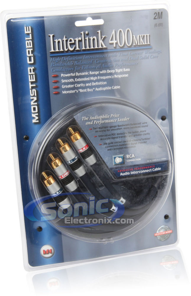 Monster Cable Balanced Audio Interconnect  (I400MKII-2M) Image 3