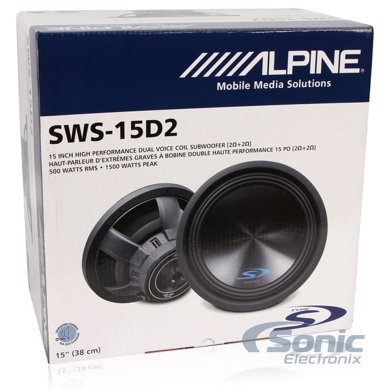 Alpine Type-S SWS-15D2 LIKE NEW DAMAGED PACKAGING Image 9