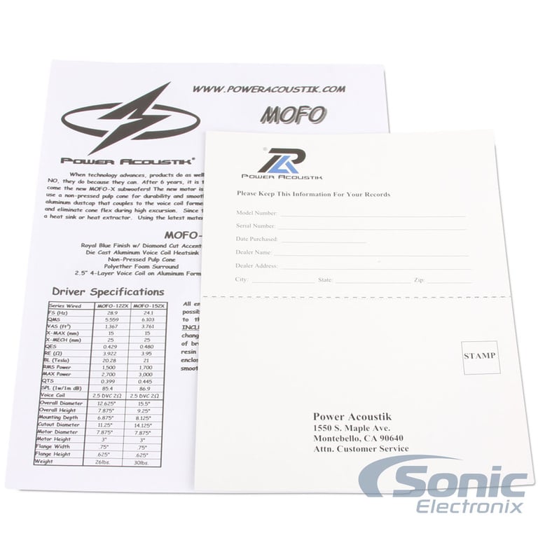 Power Acoustik MOFO-122X LIKE NEW DAMAGED PACKAGING Image 10