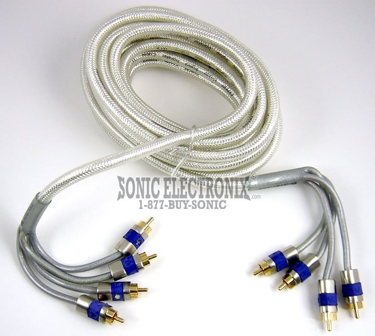 Audiobahn CE2040 4-Channel 20' Expert Series RCA (White) Image 1