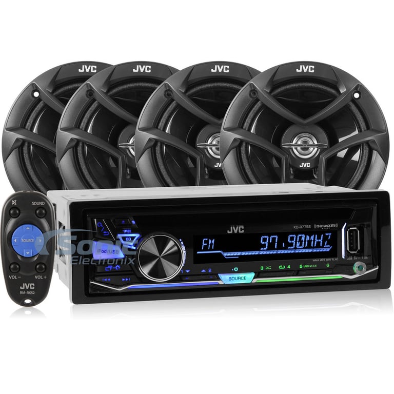 JVC Arsenal Stereo + 6-1/2" 4 Speaker Package! (KD-R775S + CS-J620) Image 1