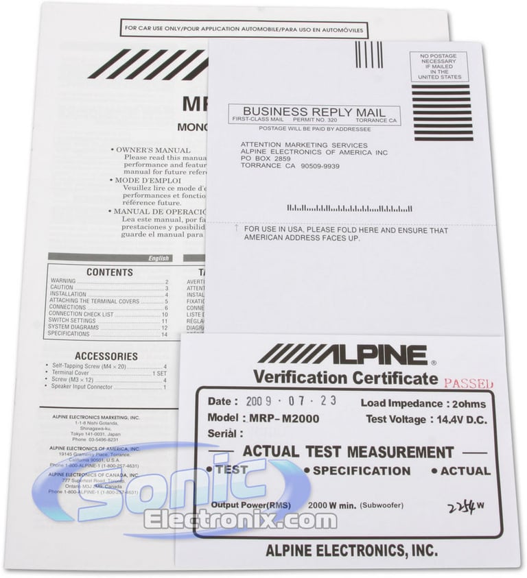 Alpine MRP-M2000 R/B Core Only  Image 6