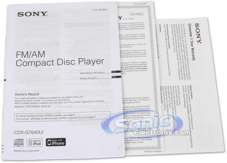 Sony CDX-GT640UI Image 7