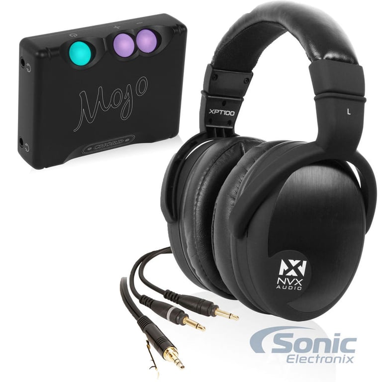 Chord Mojo Amp / DAC + NVX XPT100 Studio Headphones Image 1