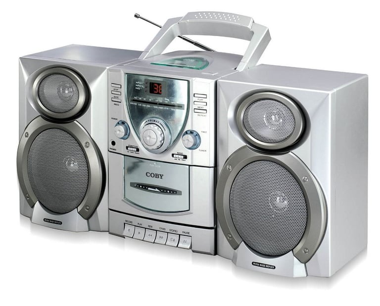Coby CXCD400SVR (CX-CD400) Mini AM/FM/CD/Cassette Player/Recorder Image 1