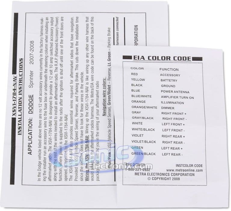 Axxess XSVI-1784-NAV Wiring Interface Image 4