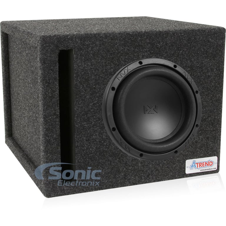 8" NVX VSW84v2 250W RMS + Vented Subwoofer Enclosure Image 1