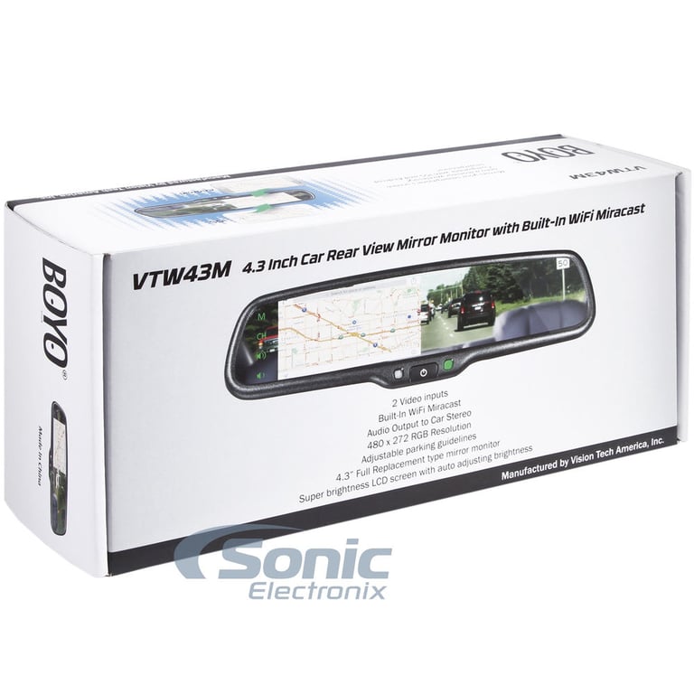 4.3" OE Style Mirror Monitor with 4 video inputs Image 5