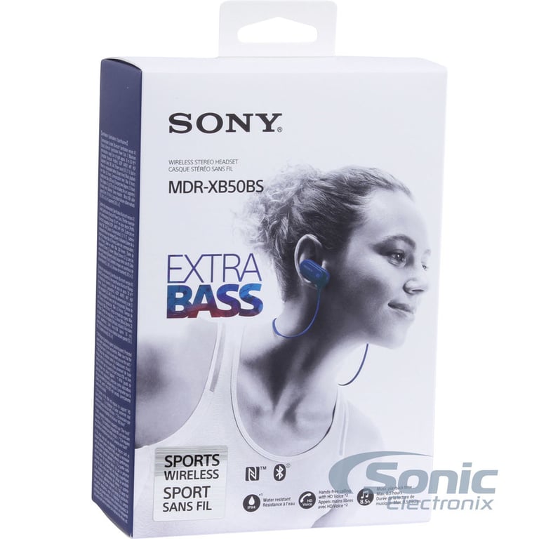 SONY MDR-XB50BS Extra Bass&trade; Sports Bluetooth Headset - Blue Image 7