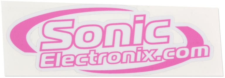 Sonic Electronix Logo Sticker (Pink/Small) Image 1
