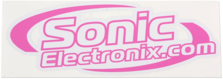 Sonic Electronix Logo Sticker (Pink/Medium) Image 1