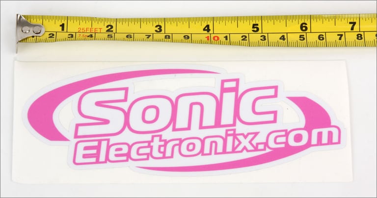 Sonic Electronix Logo Sticker (Pink/Medium) Image 2