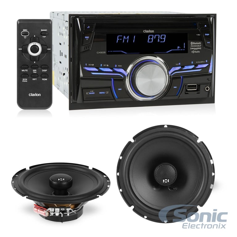 Clarion Car Stereo + NVX Speaker Combo Image 1
