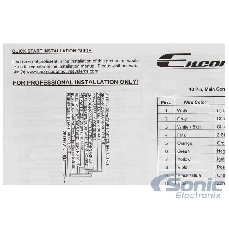 Encore ENC-E4 2-Way Alarm Combo Image 10