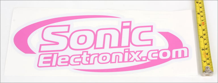 Sonic Electronix Logo Sticker (Pink/Large) Image 3
