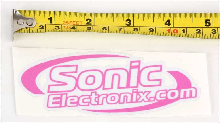 Sonic Electronix Logo Sticker (Pink/Small) Image 2