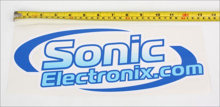 Sonic Electronix Logo Sticker (Blue/Large) Image 2