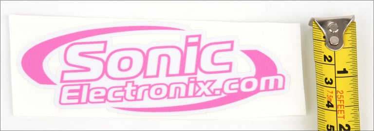 Sonic Electronix Logo Sticker (Pink/Small) Image 3