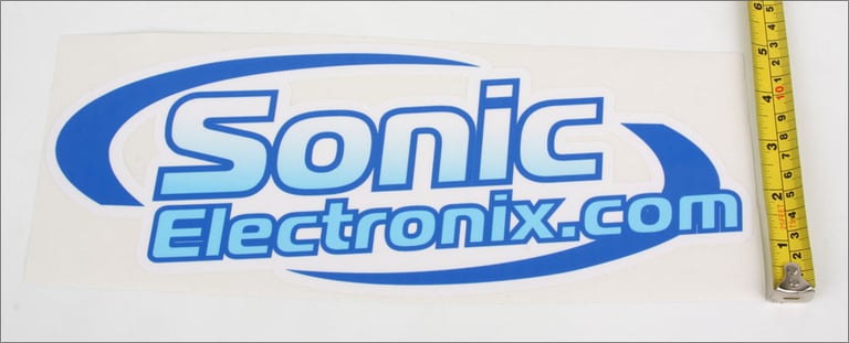 Sonic Electronix Logo Sticker (Blue/Large) Image 3