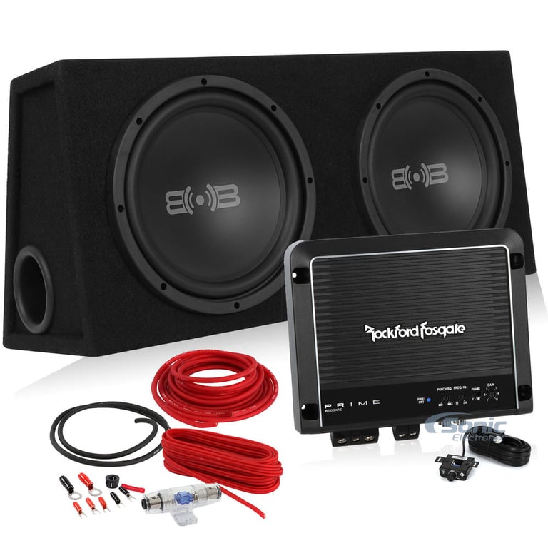 Belva + Rockford Fosgate Subwoofer/ Amplifier and Amp Wiring Combo Image 1