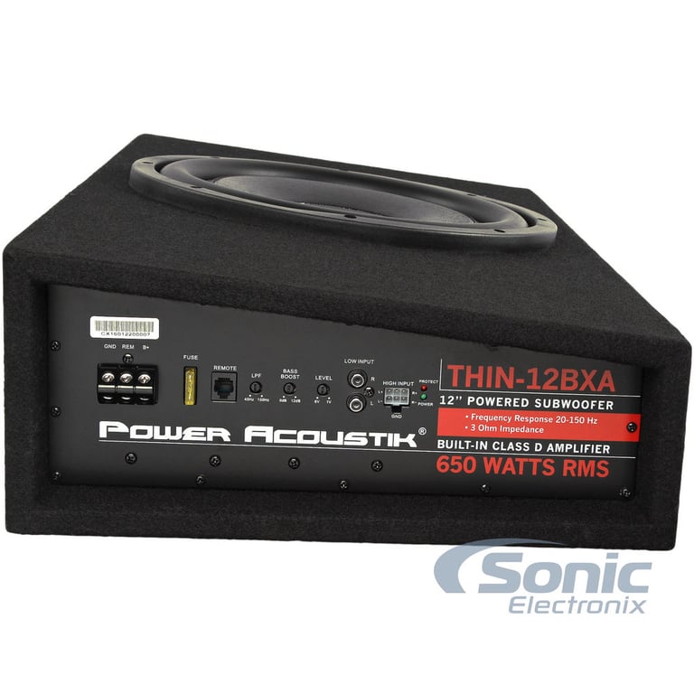 Power Acoustik THIN-12BXA Amplified Subwoofer Enclosure Image 2
