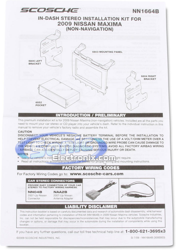 Scosche NN1664B / NN1664 Dash Kit Image 2