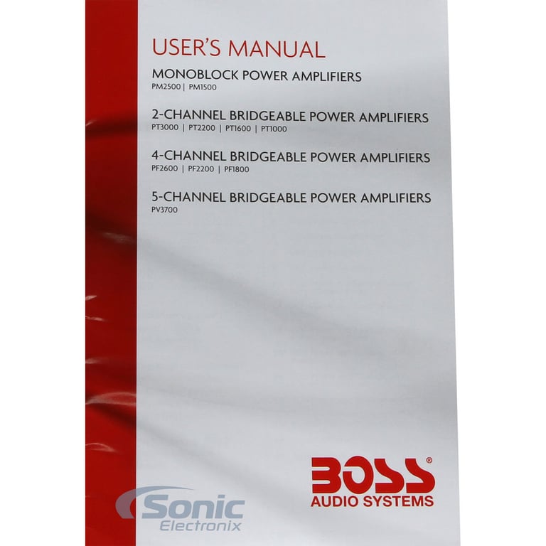 Boss PT2200 Amplifier + Complete 4 AWG Amp Kit Image 9