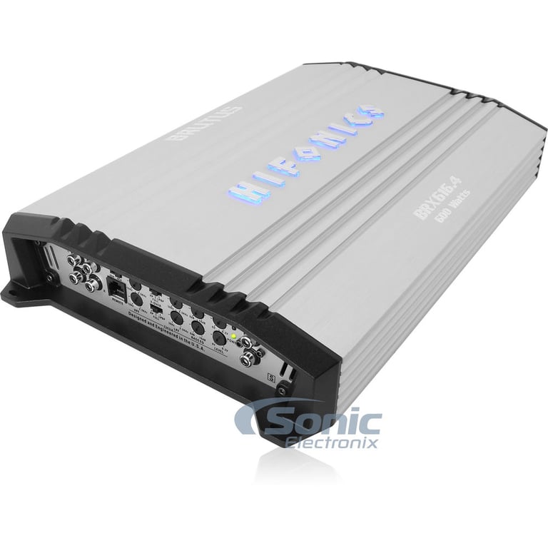 Hifonics Brutus BRX616.4 Amplifier + Complete 4 AWG Amp Kit Image 2