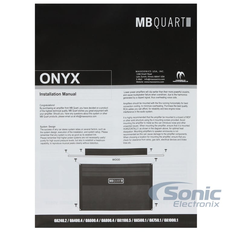 MB Quart OA800.4 + Complete 4 AWG Amp Kit Image 5