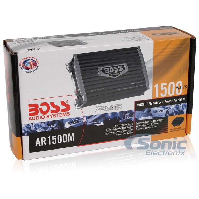 Boss AR1500M Amplifier + Complete 4 AWG Amp Kit Image 7