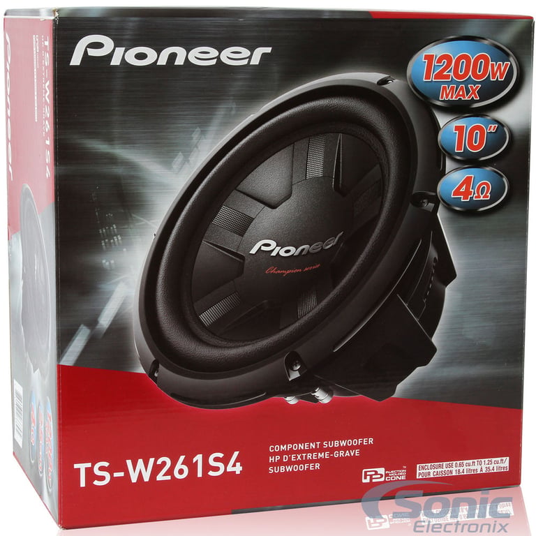 10" Pioneer TS-W261S4 Subwoofer + Sealed Box and Speaker Wire Image 8