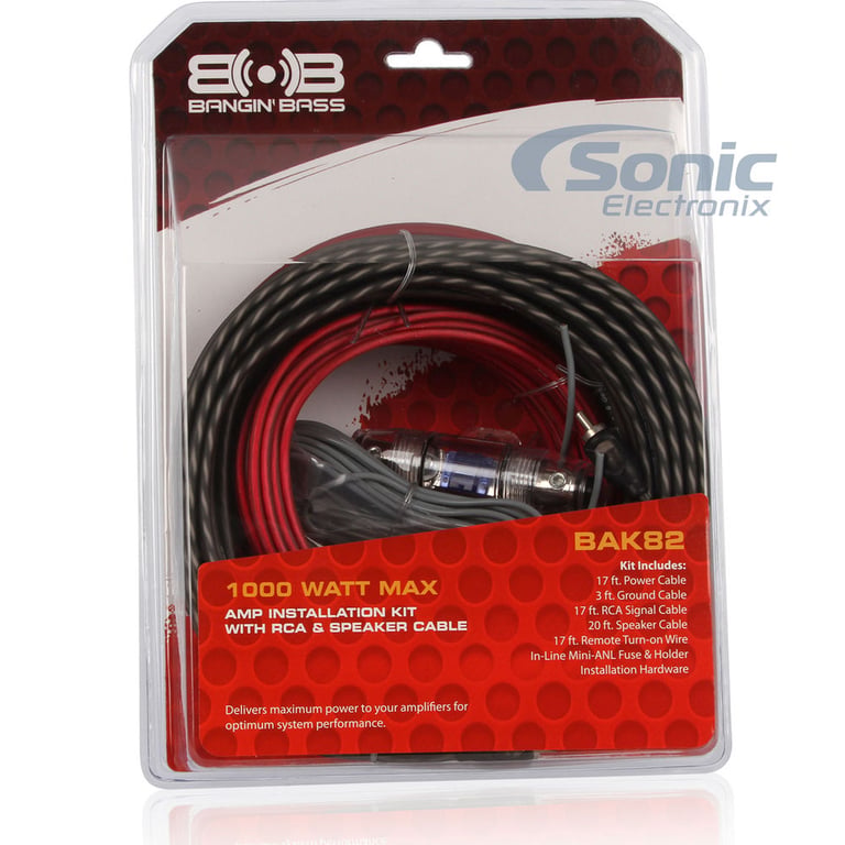Boss R1100M Amplifier + Complete 8 AWG Amp Kit Image 18