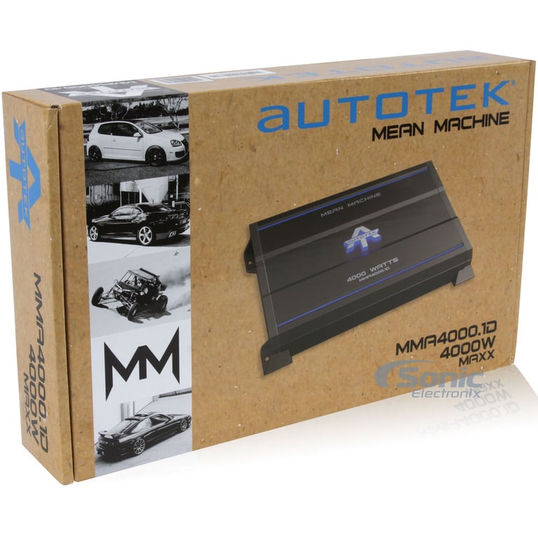Autotek MMA4000.1D + Complete 4 AWG Amp Kit Image 7