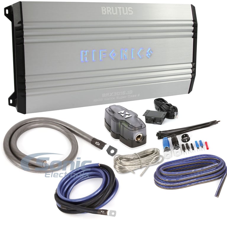 Hifonics Brutus BRX3016.1D 3000 Watt RMS Amplifier + FREE Premium Amp Kit Image 1