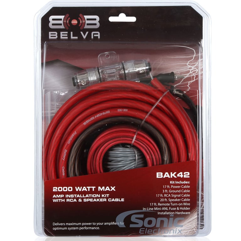 Boss AR3000D Amplifier + Complete 4 AWG Amp Kit Image 17