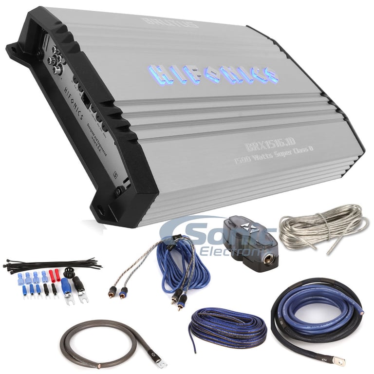 Hifonics Brutus BRX1516.1D 1500 Watt RMS Amplifier + FREE Premium Amp Kit Image 1