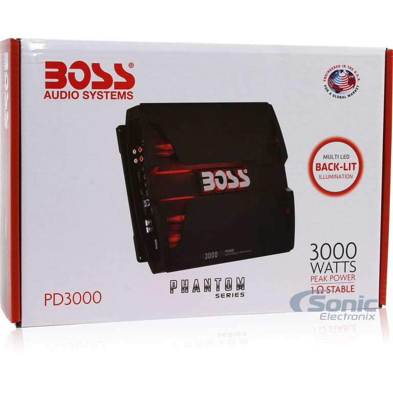 Boss PD3000 Amplifier + Free Complete 4 AWG Amp Kit Image 9