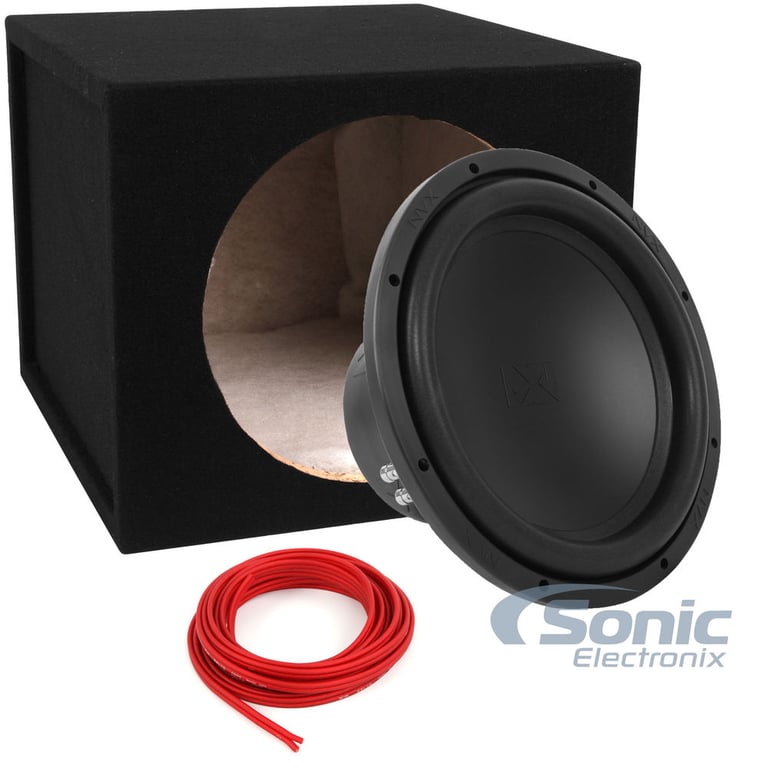 12" NVX VSW122v2 Subwoofer  + Sealed Enclosure + FREE Speaker Wire Image 1
