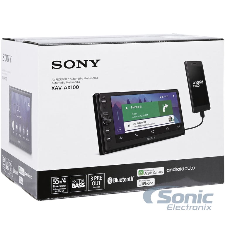 Sony XAV-AX100 Carplay / Android Auto (Open Box, Great) Image 8