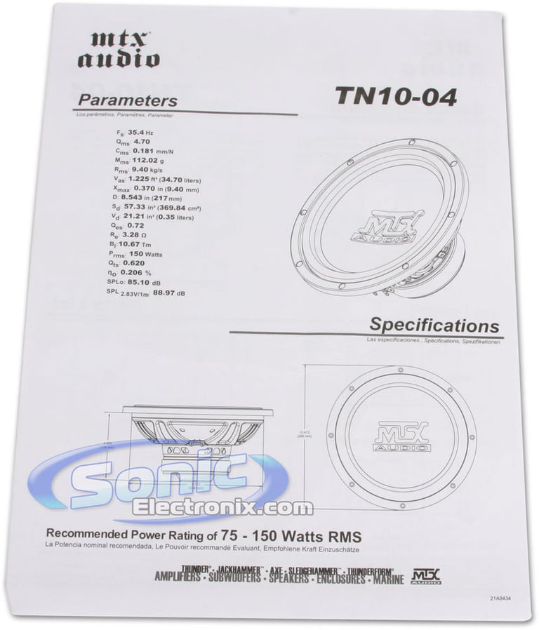 MTX TN10-04 (Open Box, Great) Image 4