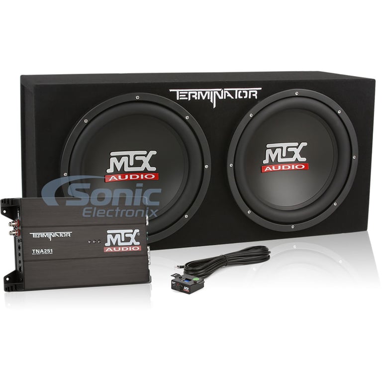 MTX Audio Terminator Dual Subwoofer Package + Amplifier (TNP212D2) (OPEN BOX) Image 1