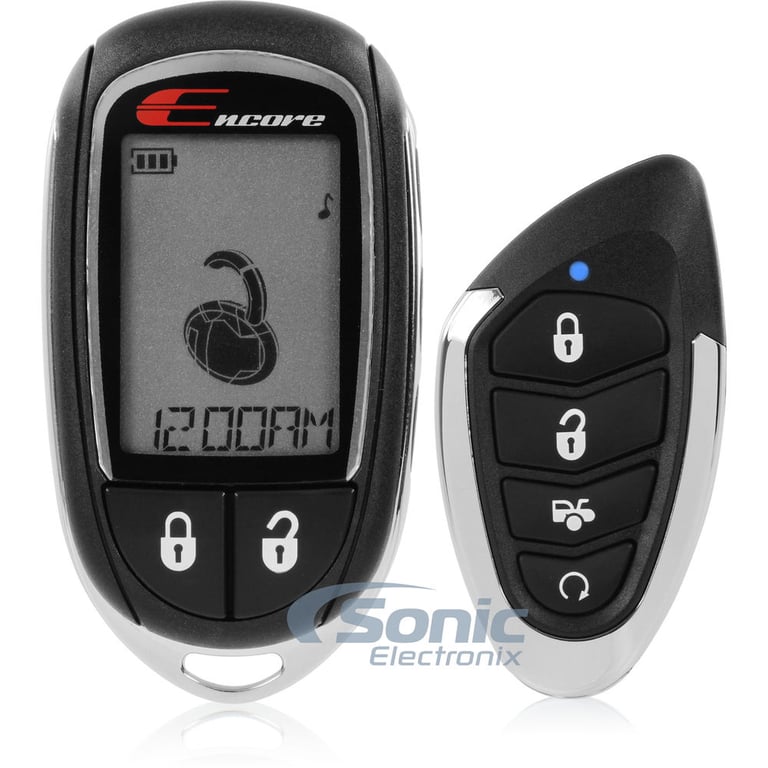 Encore E9 2-Way Remote Start Keyless Entry Car Alarm and 2-Door Power Lock Kit Image 3