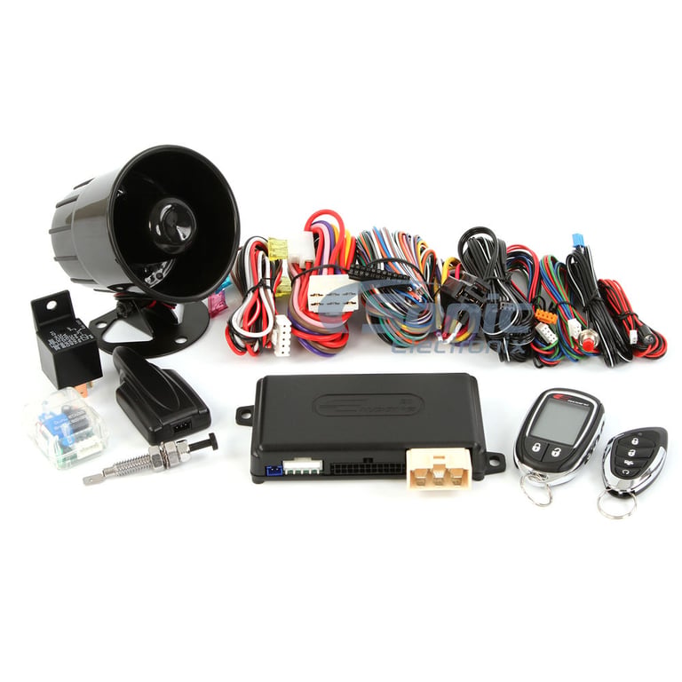 Encore E9 2-Way Remote Start Keyless Entry Car Alarm and 4-Door Power Lock Kit Image 2