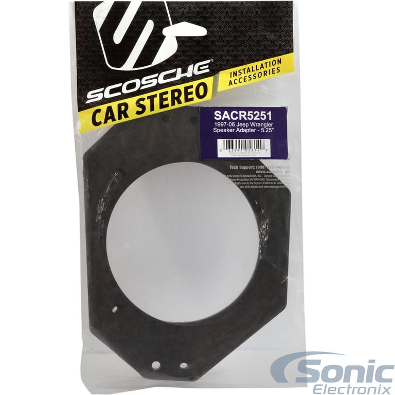 Scosche Jeep Wrangler 5-1/4" Speaker Adapter (SACR5251) Image 2