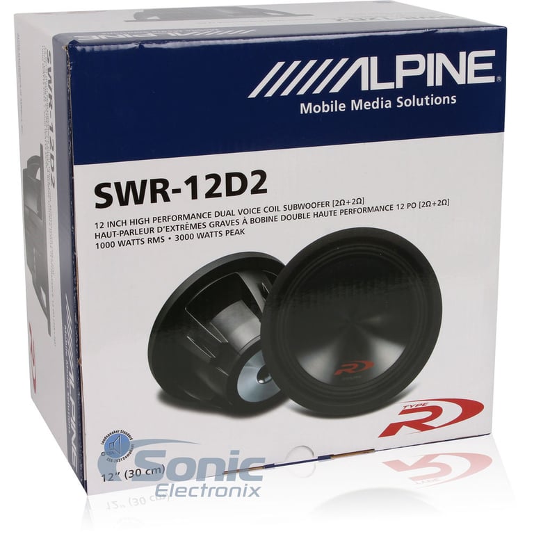 Alpine Type-R 12" Bass Package (SWR-12D2) + Ported Subwoofer box + Speaker Wire Image 5