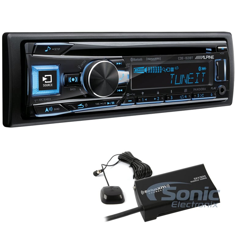 Alpine CDE-163BT with SiriusXM Tuner Image 1