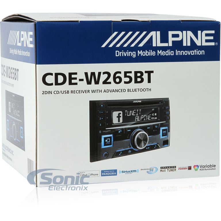 Alpine CDE-W265BT with SiriusXM Tuner Image 8