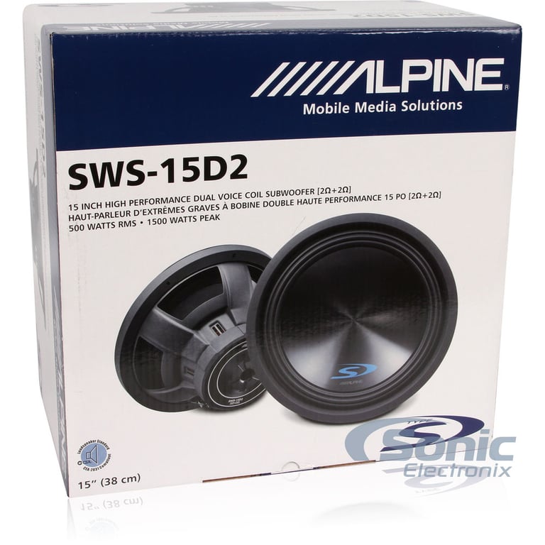 Alpine SWS-15D2 Open Box Complete Image 4
